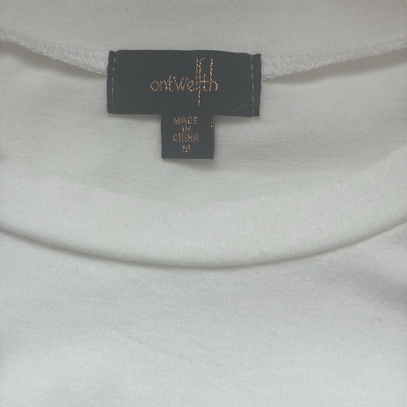 Floral Embroidered White T-Shirt with Srones - Picture 6 of 7